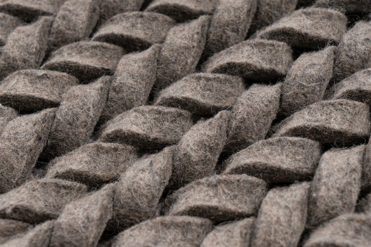 Flachflor Teppich Naoki Grau Uni 160 x 230 cm