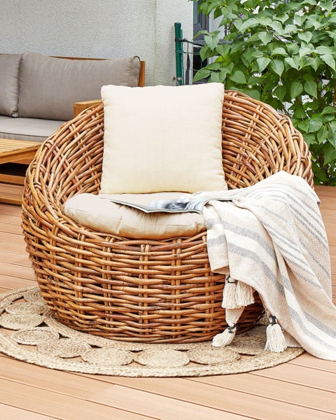 Gartenstuhl LERICI Rattan Naturfarben
