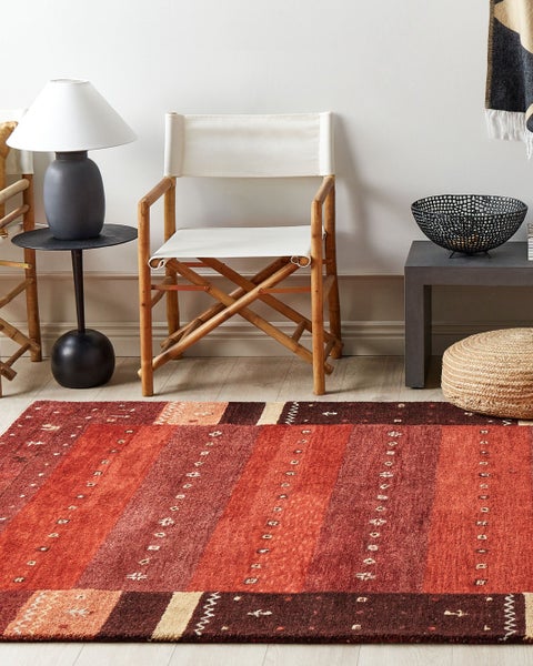 Teppich SINANLI Bunt 160 x 230 cm Wolle Gabbeh