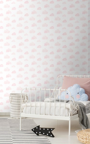 Walls4You Tapete kleine Wolken Hellrosa - 53 cm x 10,05 m - 935302
