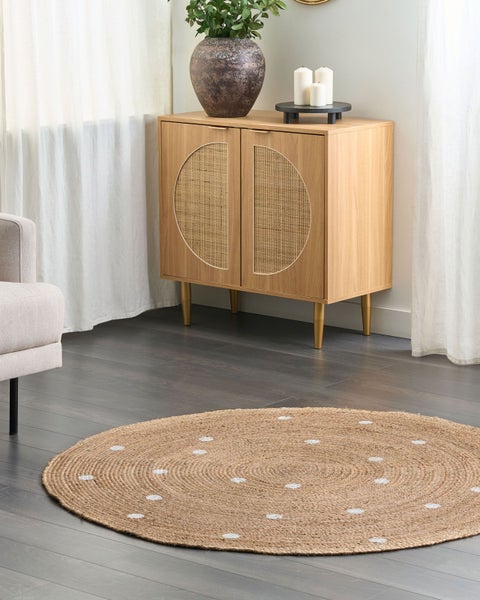 Teppich KHARRA Beige ø 140 cm Jute
