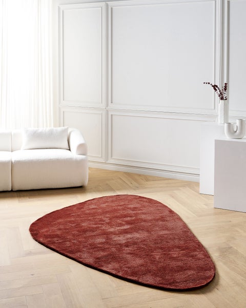 Teppich TANDO Dunkelrot 160 x 230 cm Viskose