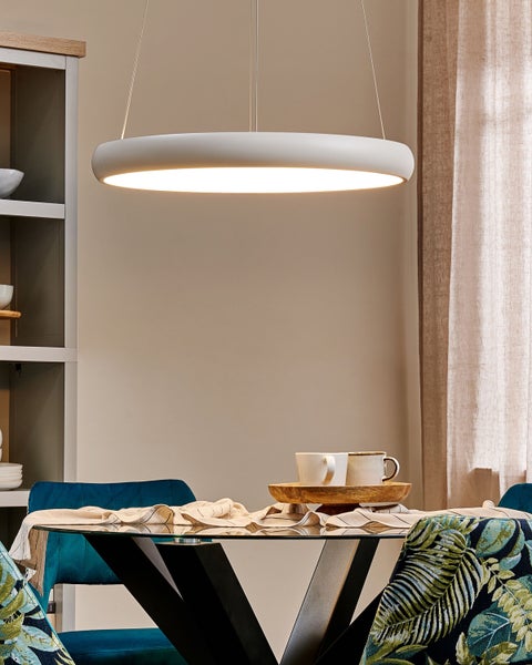 LED Hängeleuchte BAGO Metall Weiß