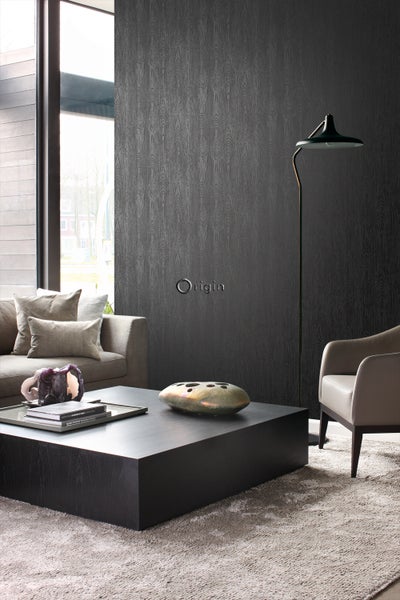 Origin Wallcoverings Tapete Holz-Optik Schwarz - 53 cm x 10.05 m - 347558