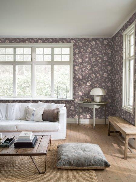 Borastapeter Tapete Blumen Braun - 53 cm x 10.05 m - 660412
