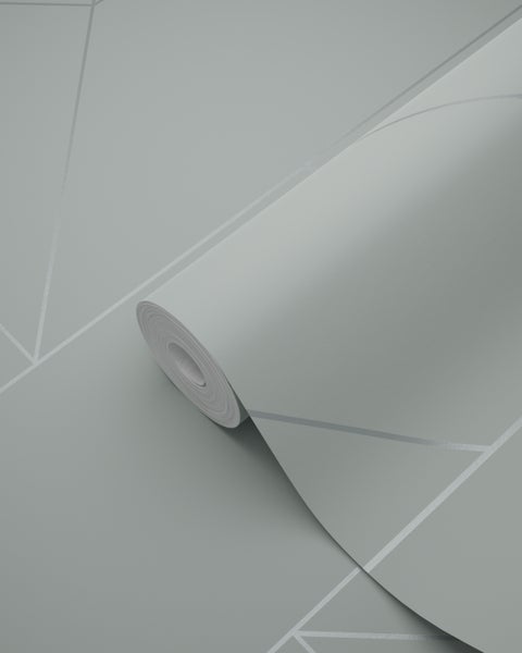 Origin Wallcoverings Tapete grafische Linien Seladongrün - 53 cm x 10.05 m - 347722