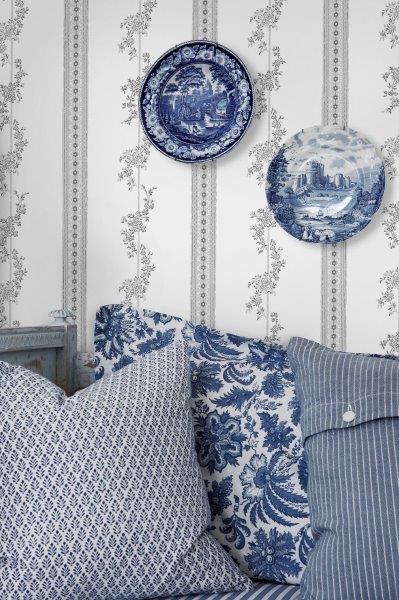 Borastapeter Tapete Blumen Beige und Grau - 53 cm x 10.05 m - 660046