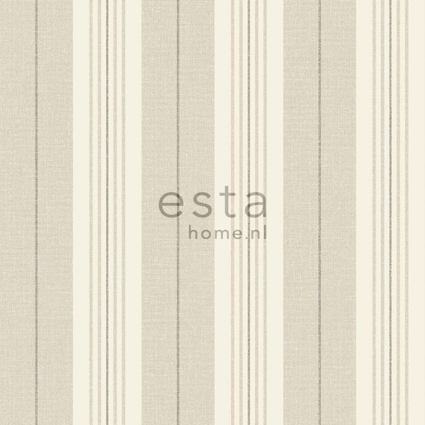 ESTAhome Tapete Streifen Braun - 53 cm x 10.05 m - 127622