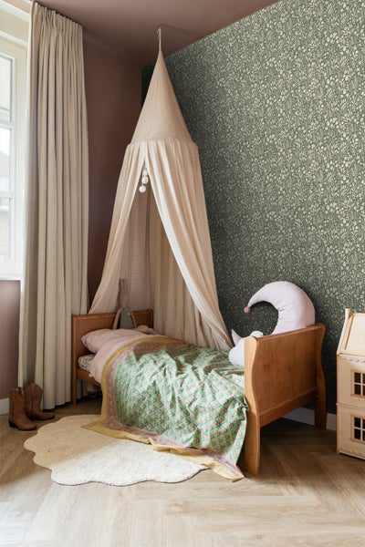 ESTAhome Tapete Blumen Grün - 50 x 900 cm - 131250