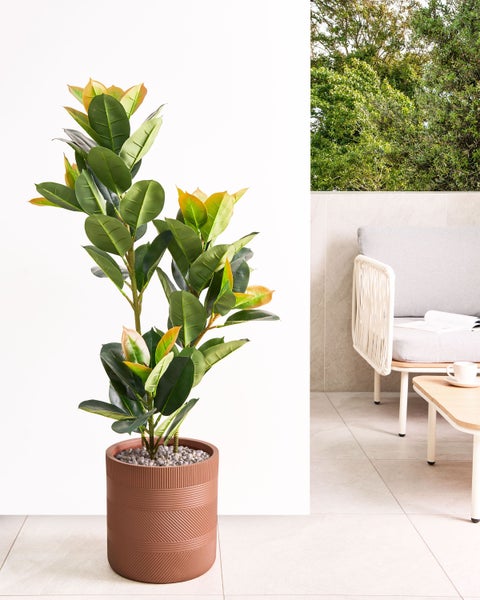 Blumenkübel VOULA 31 cm Goldbraun