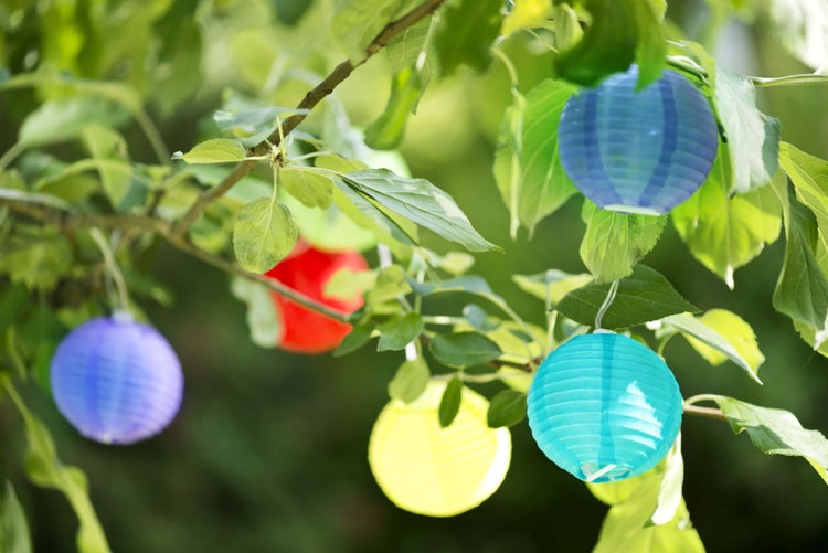 LED Textil-10er-Solar-Lichterkette bunt , für Außen, Lichterkette - Metall und Kunststoff und Textil , bunt, mit integrierter LED