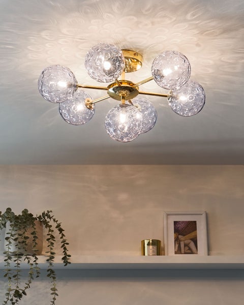 Deckenlampe ANADYR Glas Blau