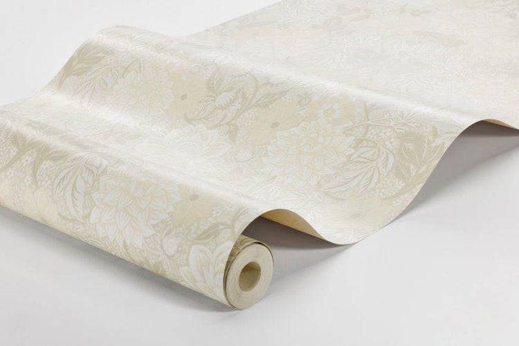 Borastapeter Tapete Blumenmuster im Jugendstil Beige - 53 cm x 10.05 m - 660401