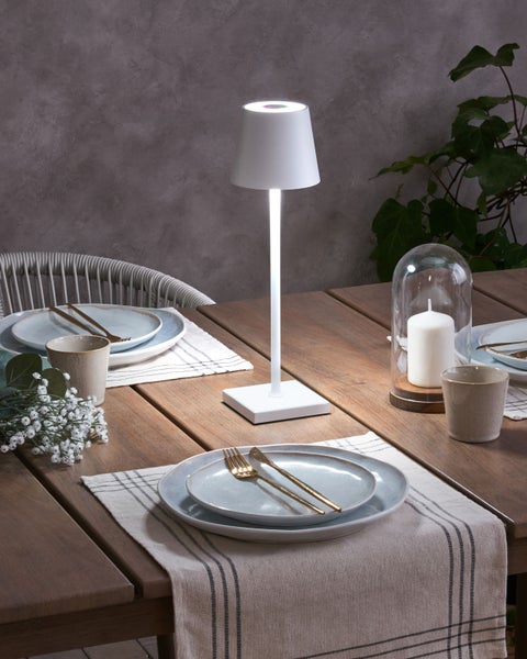 Kabellose LED Tischlampe VALIRA Weiß