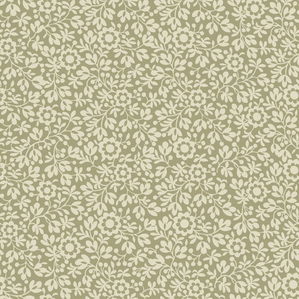 ESTAhome Tapete Blumen Grün - 50 x 900 cm - 131669