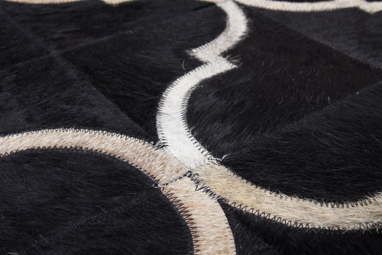 Flachflor Teppich Kehinde Schwarz Modern 120 x 170 cm