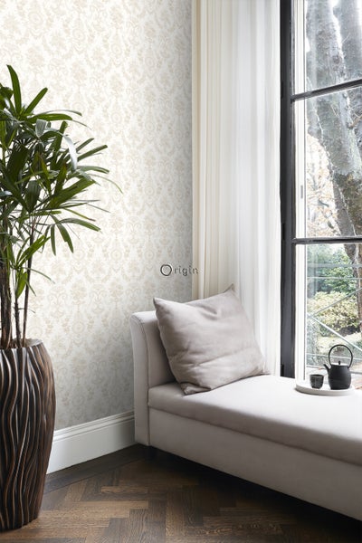 Origin Wallcoverings Tapete Ornamente Weiß - 53 cm x 10.05 m - 326134