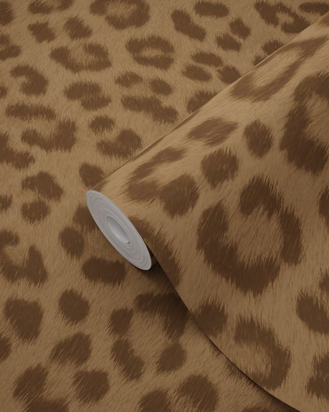 ESTAhome Tapete Leopardenmuster Dunkelbraun - 50 x 900 cm - 139969