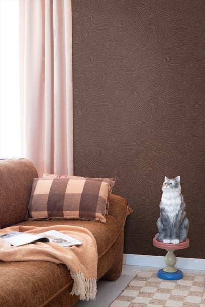 ESTAhome Tapete 3d Wellenförmige Linien mauve-violett - 50 x 900 cm - 131369
