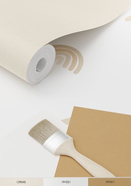 ESTAhome Tapete Regenbogen Beige und Weiß - 53 cm x 10.05 m - 139684