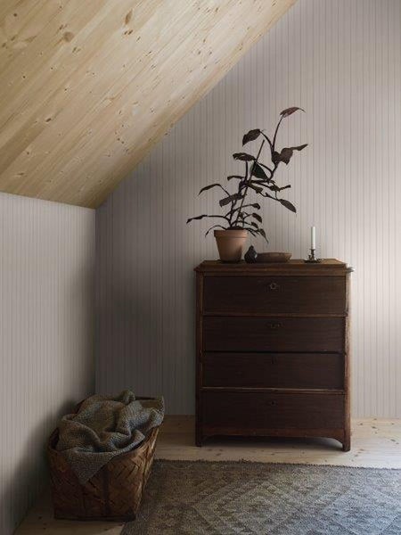 Borastapeter Tapete Streifen Weiß und Beige - 53 cm x 10.05 m - 661051