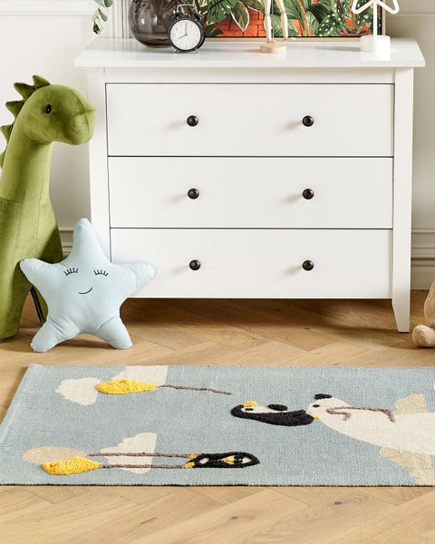Kinderteppich BARUS Bunt 80 x 150 cm Baumwolle