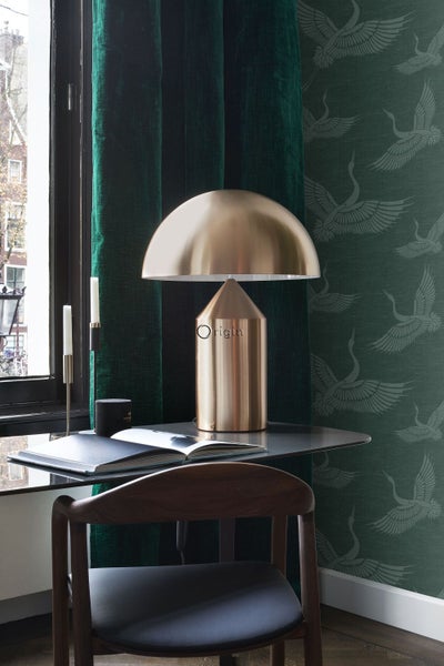 Origin Wallcoverings Tapete Kraniche Petrolblau - 53 cm x 10.05 m - 347759