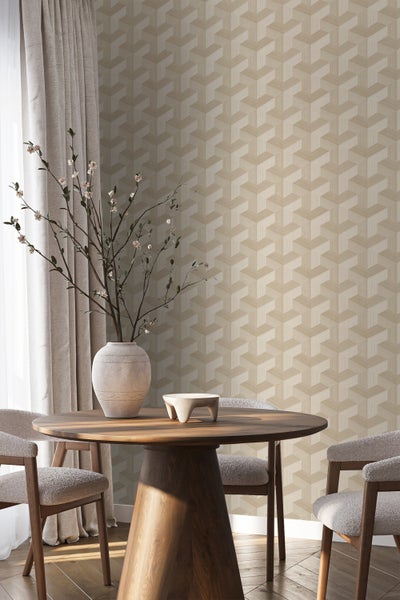 Origin Wallcoverings Tapete 3D-Muster Beige - 50 x 900 cm - 348001