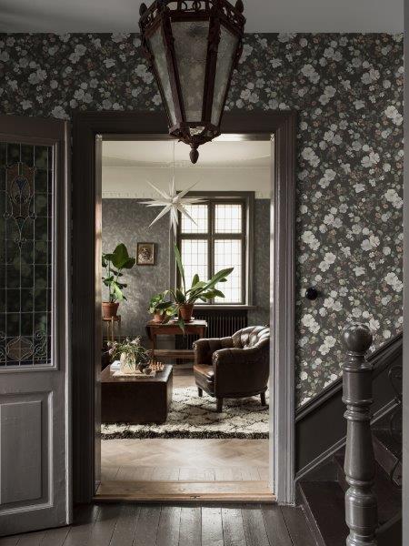 Borastapeter Tapete Blumen Grau - 53 cm x 10.05 m - 660285