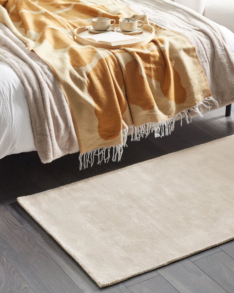 Teppich GESI II Hellbeige 80 x 150 cm Viskose