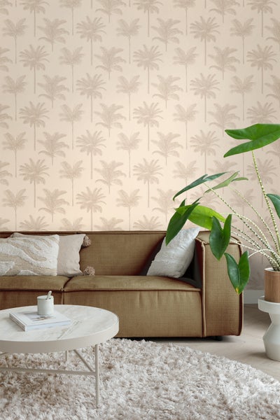 ESTAhome Tapete Palmen Beige - 53 cm x 10.05 m - 139740