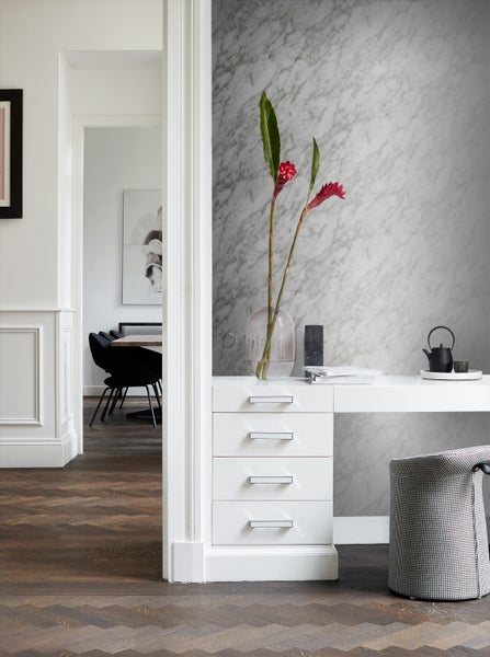 Origin Wallcoverings Tapete Marmor-Optik Grau - 53 cm x 10.05 m - 347391