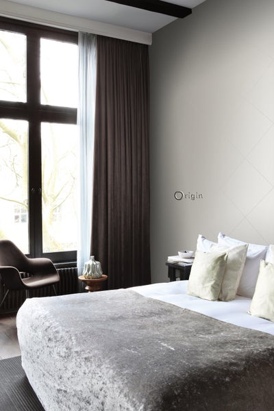 Origin Wallcoverings Tapete grafische Linien Warmgrau - 53 cm x 10.05 m - 347747