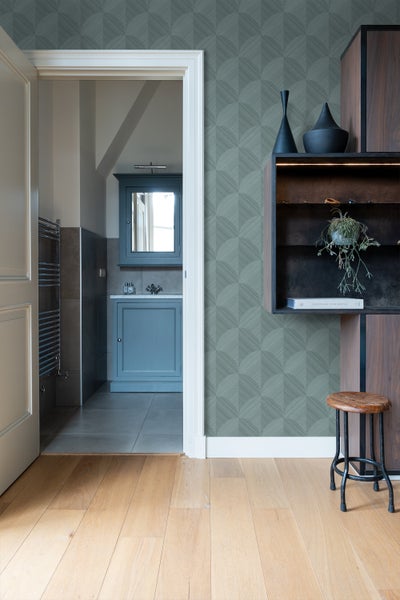 Origin Wallcoverings Tapete 3D Muster Graublau - 53 cm x 10.05 m - 347938