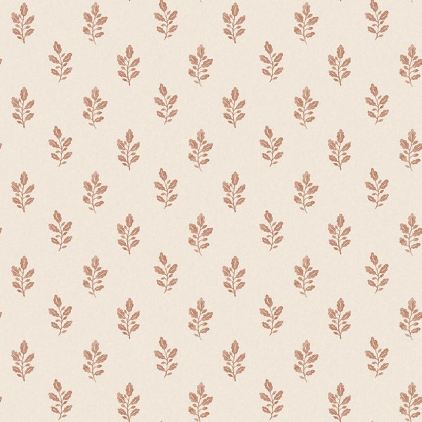 Borastapeter Tapete Blumen Terrakotta und Beige - 53 cm x 10.05 m - 662646