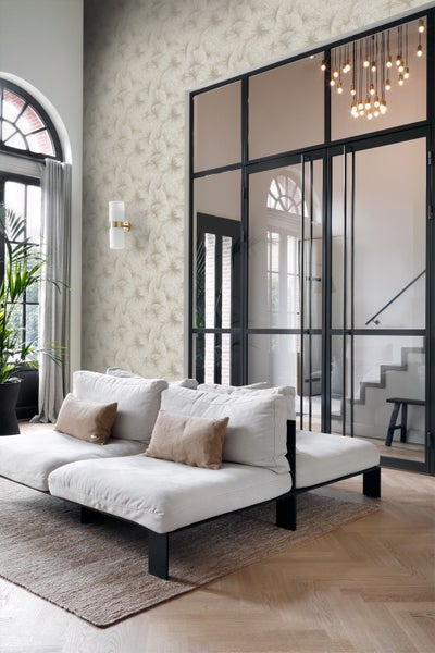 Origin Wallcoverings Tapete 3D Muster Blätter Taupe - 53 cm x 10.05 m - 348007