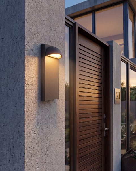 LED Außenwandleuchte SAJUR Schwarz