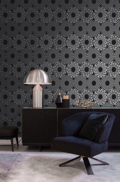 Origin Wallcoverings Tapete grafische Form Schwarz - 53 cm x 10.05 m - 345935