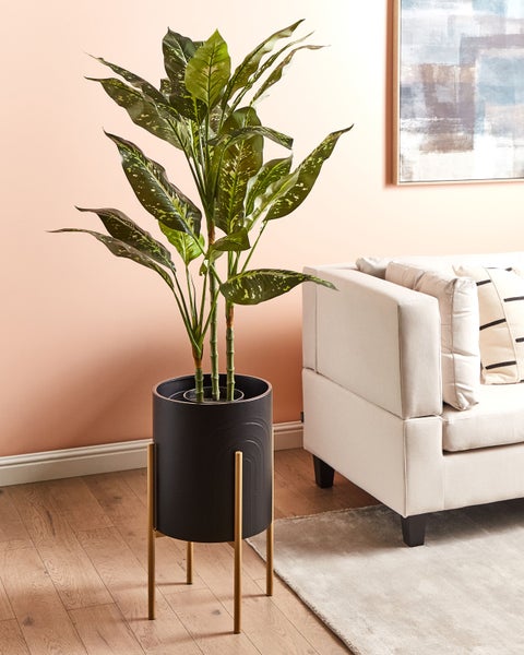 Blumentopf mit Beinen SEROTINA Metall 32 cm Schwarz