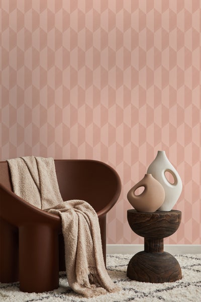 Origin Wallcoverings Tapete 3D Muster Terrakottarosa - 50 x 900 cm - 348033