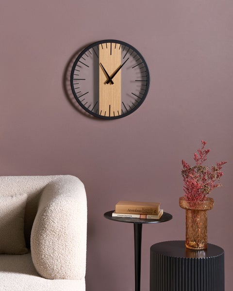 Wanduhr VILLORA 38 cm Braun / Schwarz