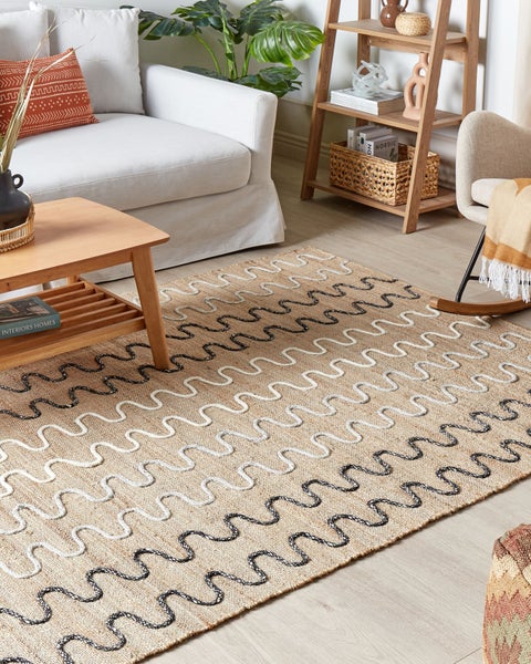 Teppich SOGUT Beige 140 x 200 cm Jute
