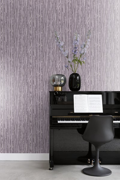 Origin Wallcoverings Tapete Streifen Lila Grau und Grau - 53 cm x 10.05 m - 346641