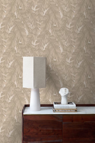 Origin Wallcoverings Tapete Palmblätter Beige - 50 x 900 cm - 347890