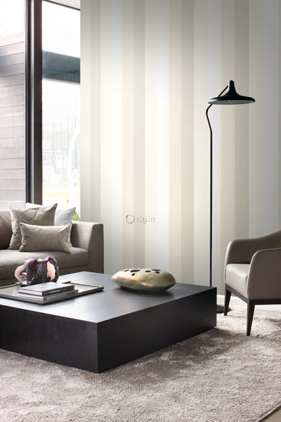 Origin Wallcoverings Tapete Streifen Beige und Gold - 53 cm x 10.05 m - 346514
