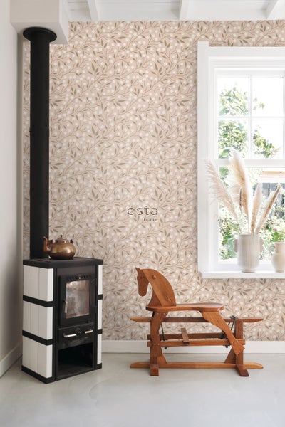 ESTAhome Tapete Blumenmuster Rosa - 50 x 900 cm - 139590