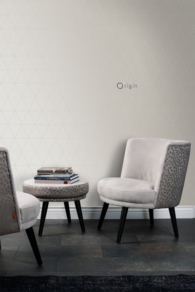 Origin Wallcoverings Tapete grafische Dreiecke Grau - 53 cm x 10.05 m - 347744