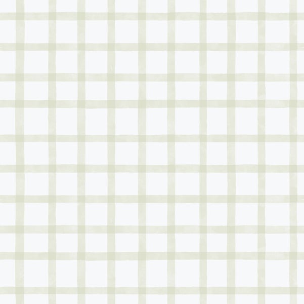 Sanders und Sanders Tapete Karomuster Hellgrün und Weiß - 53 cm x 10.05 m - 640646