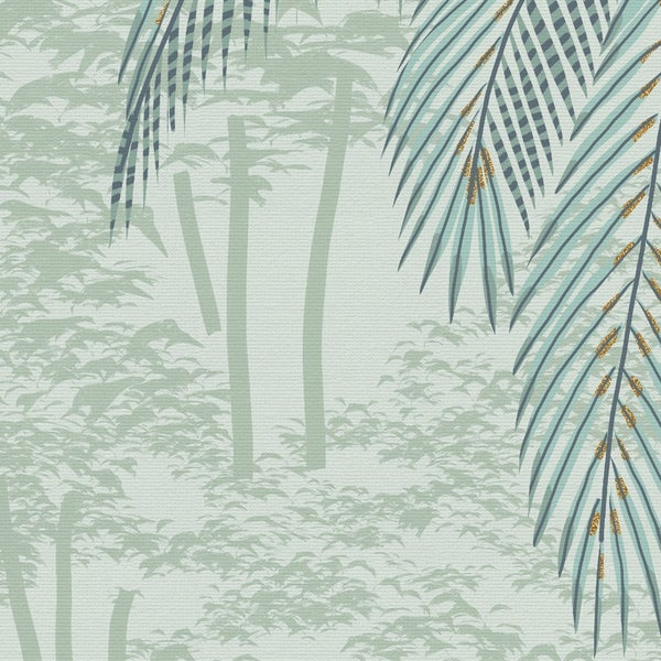 Tapete mit Palmen und tropischem Waldmuster