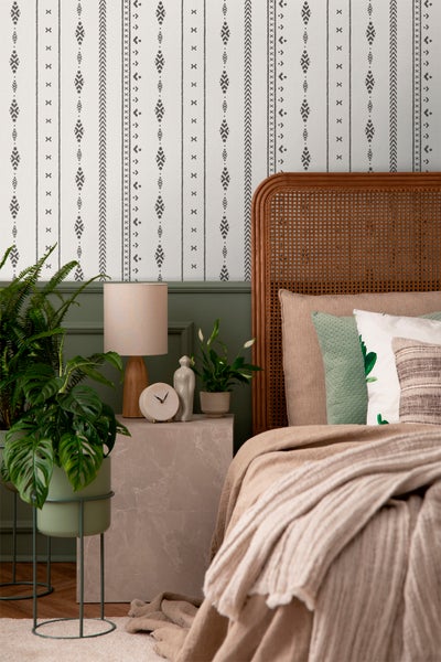 Sanders und Sanders Tapete ethnische Motive Beige und Schwarz - 53 cm x 10 m - 640521
